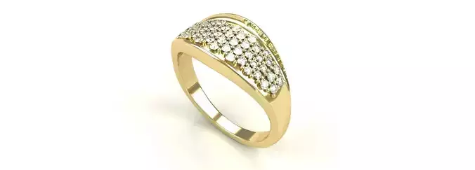 Pave Diamond Ring Size 11 Gold Silver Platinum Luxury Jewelry