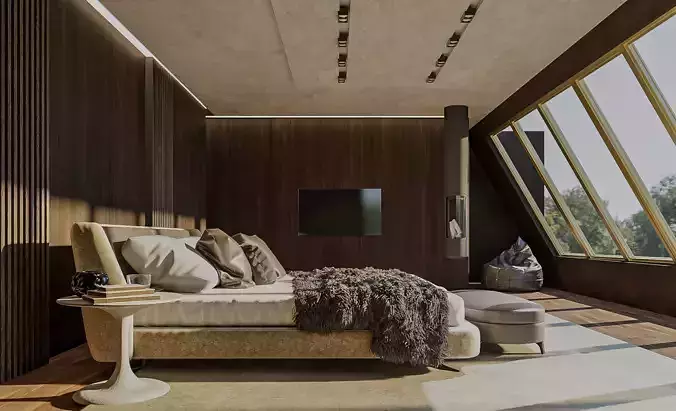 3D bedroom interior model