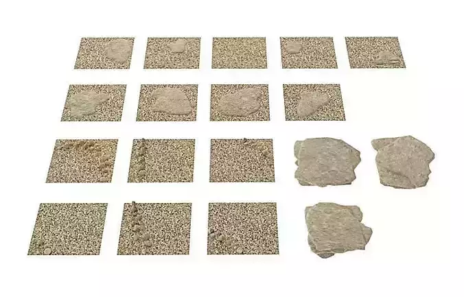 Sand And Stone Floor Pavement Tiles