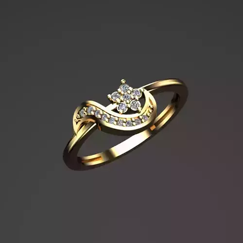 Gold Ring 3D Model Print