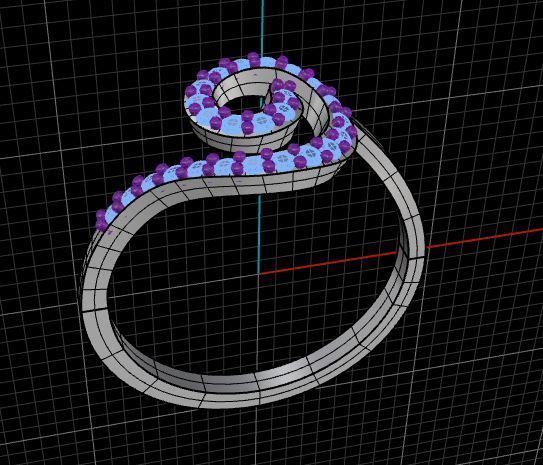 3Dm Stl Digital file Diamond ring Jewelry 3D print model 3D print model_6