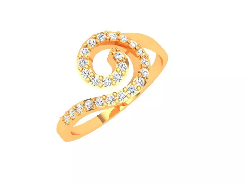 3Dm Stl Digital file Diamond ring Jewelry 3D print model 3D print model_0