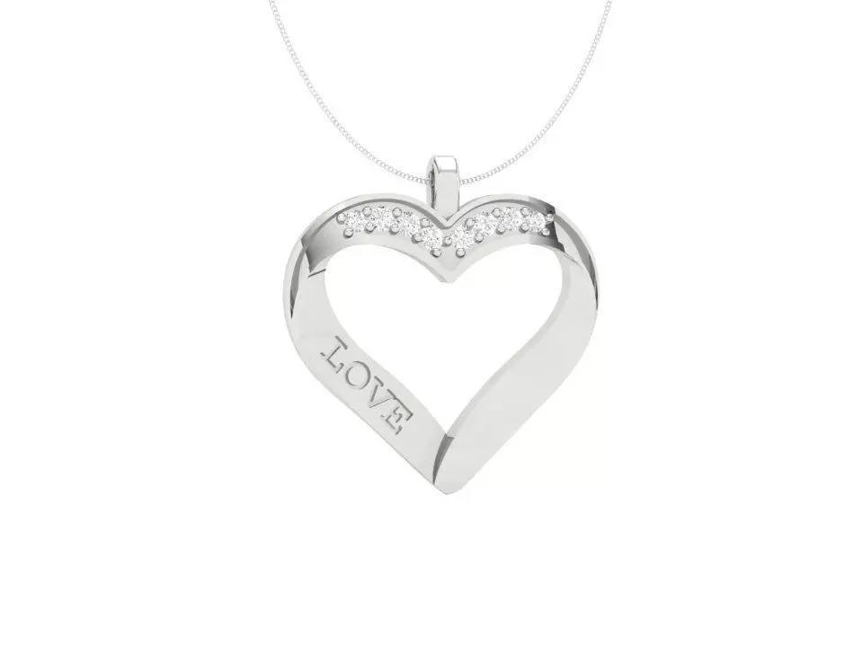 3Dm Stl Digital Heart Shape Pendant Jewelry 3D print model 3D print model