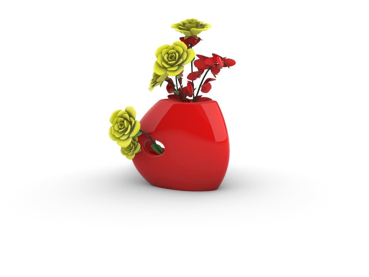 contemporary style flower vase stl files verified 3D print model_3