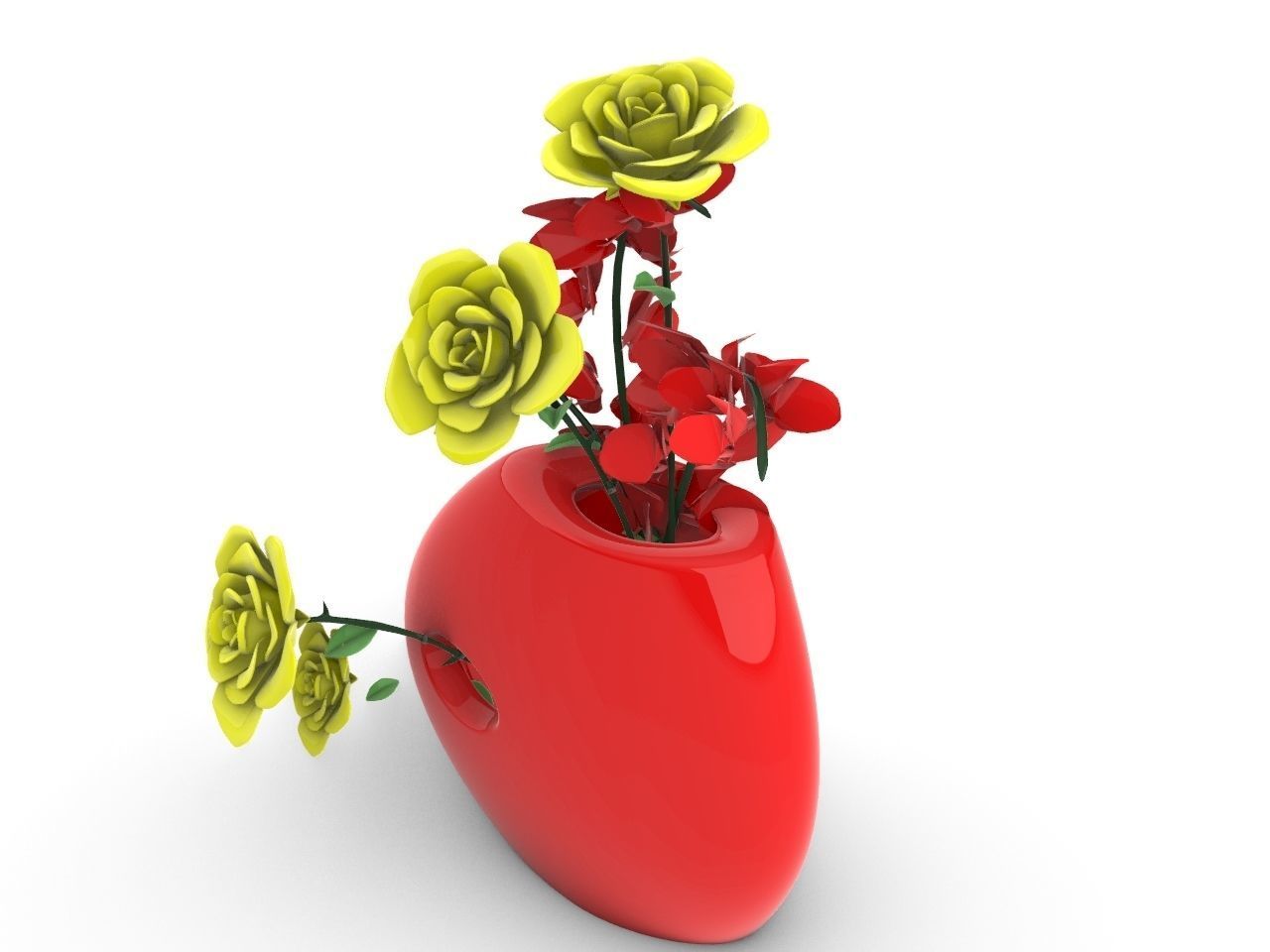 contemporary style flower vase stl files verified 3D print model_5