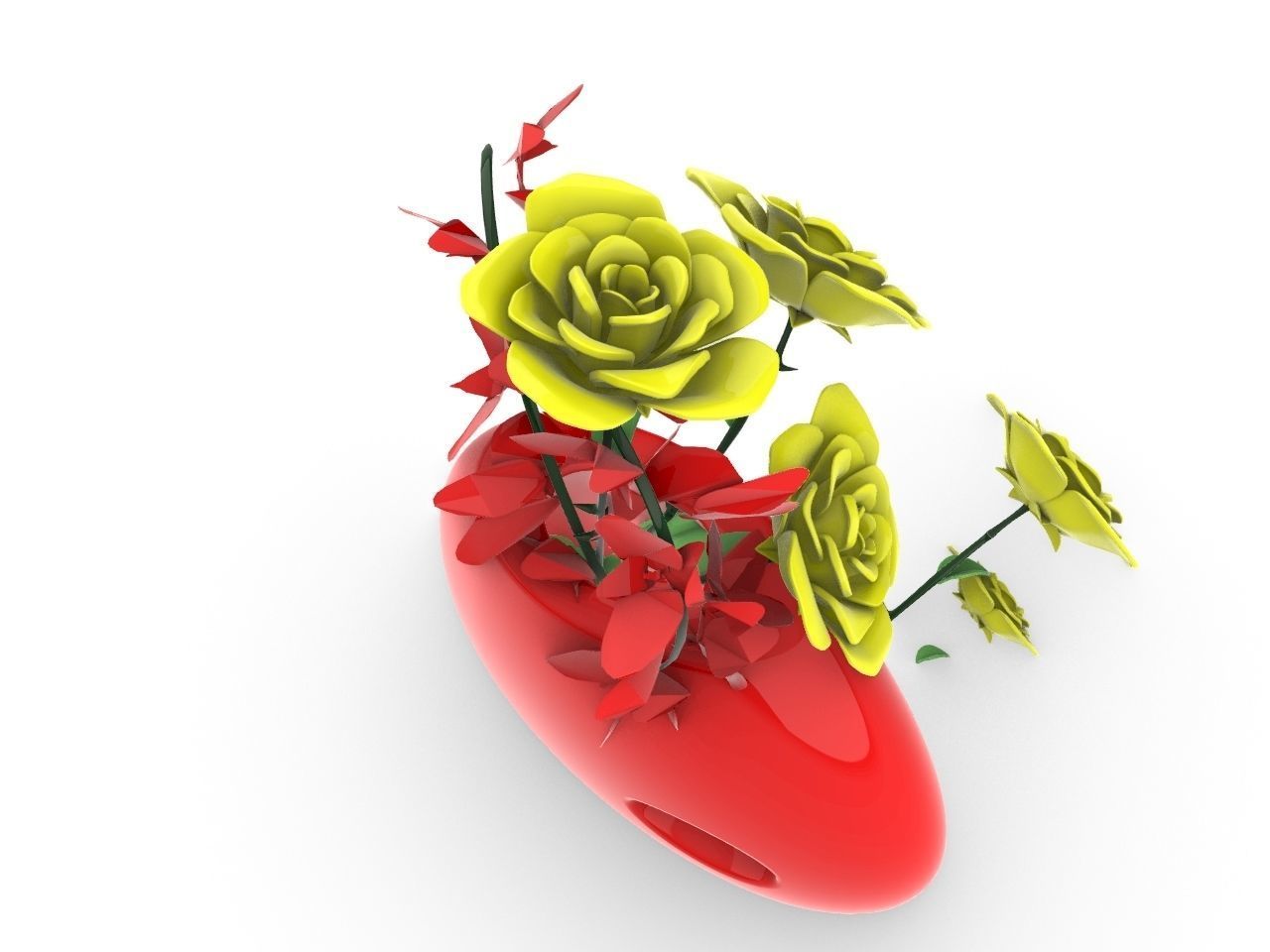 contemporary style flower vase stl files verified 3D print model_7