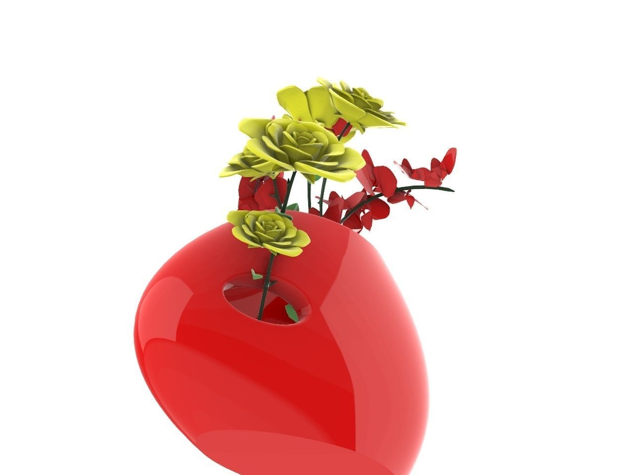 contemporary style flower vase stl files verified 3D print model_6