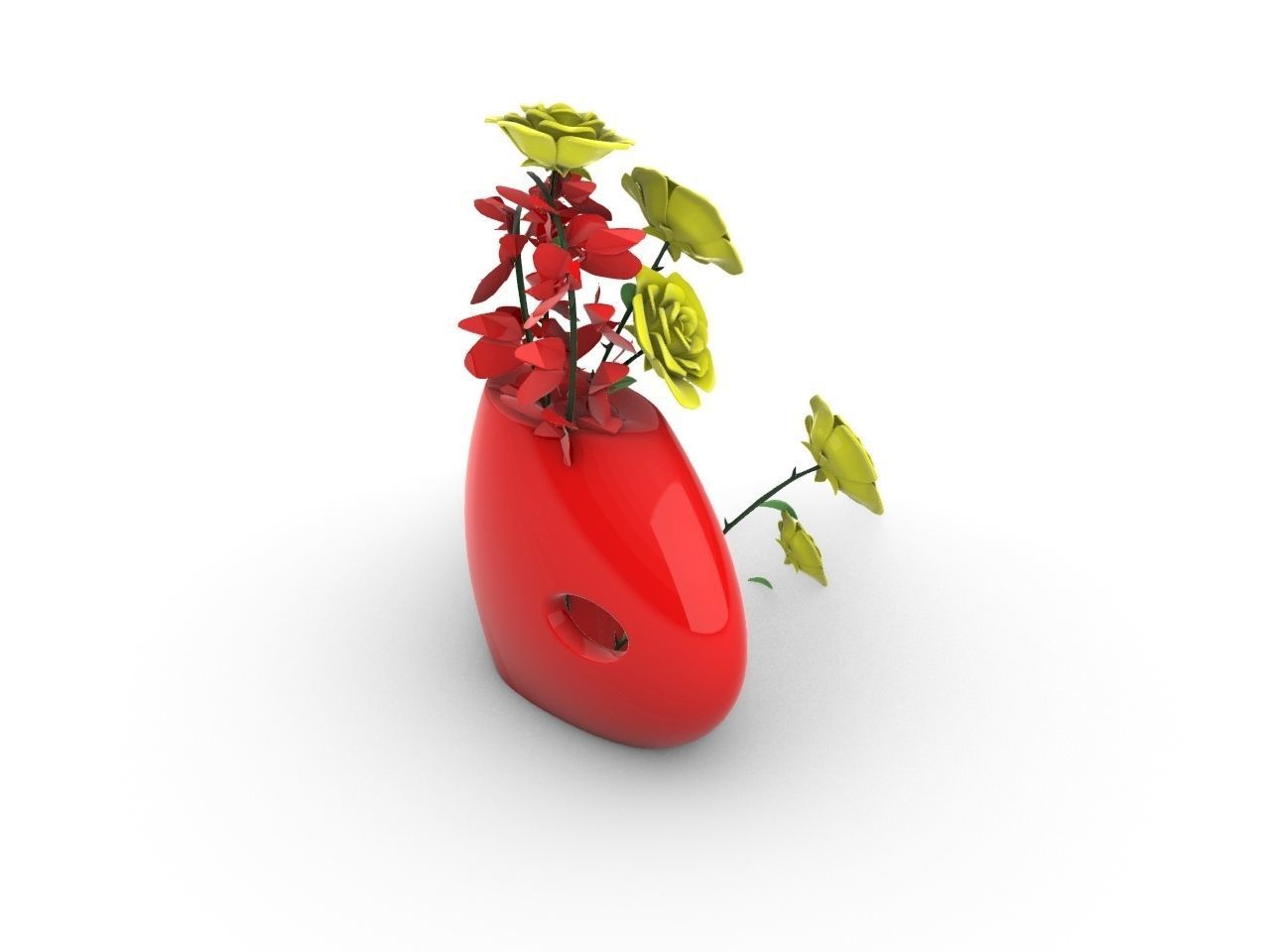 contemporary style flower vase stl files verified 3D print model_4