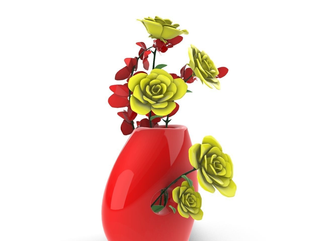 contemporary style flower vase stl files verified 3D print model_2