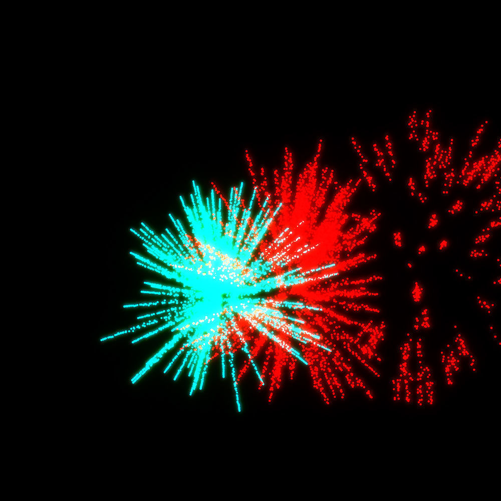 3D fireworks animation from the standard 3d max particle system 3D model_4