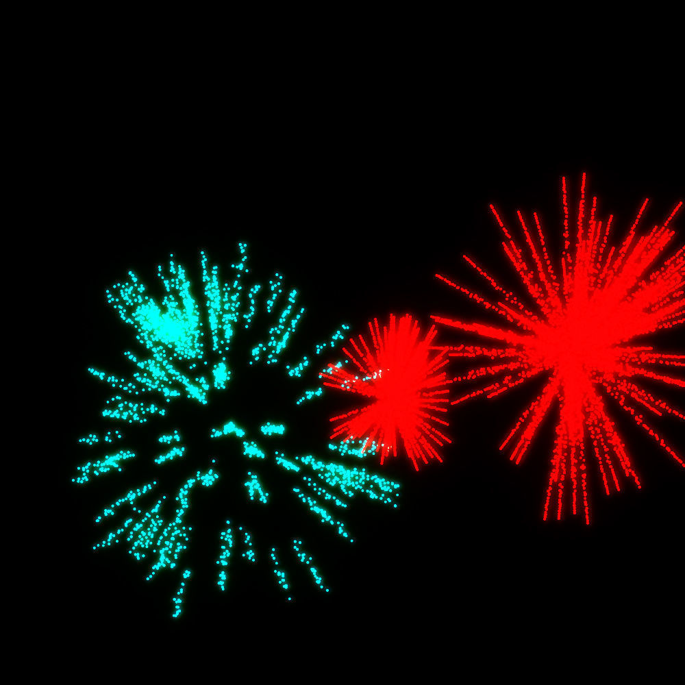 3D fireworks animation from the standard 3d max particle system 3D model_3