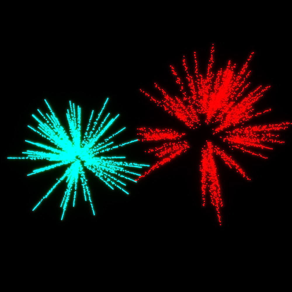 3D fireworks animation from the standard 3d max particle system 3D model_2