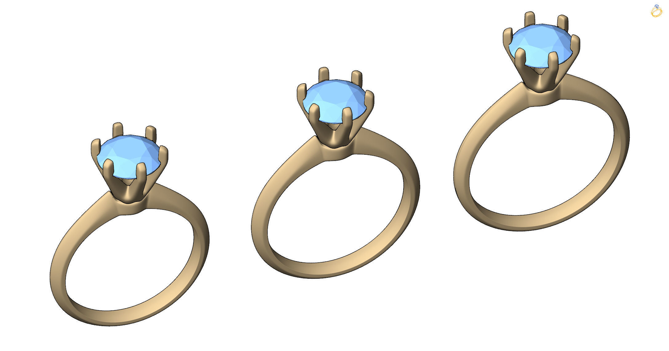 ring Tiff 3D print model_6