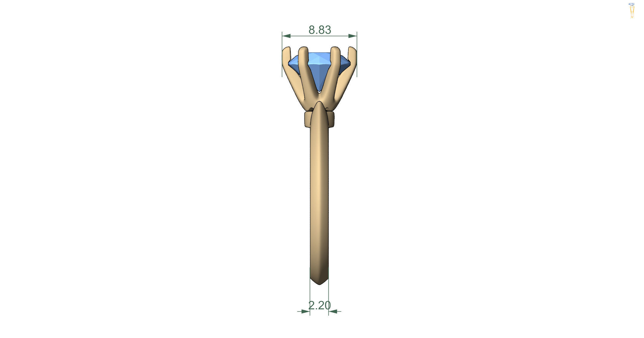 ring Tiff 3D print model_11
