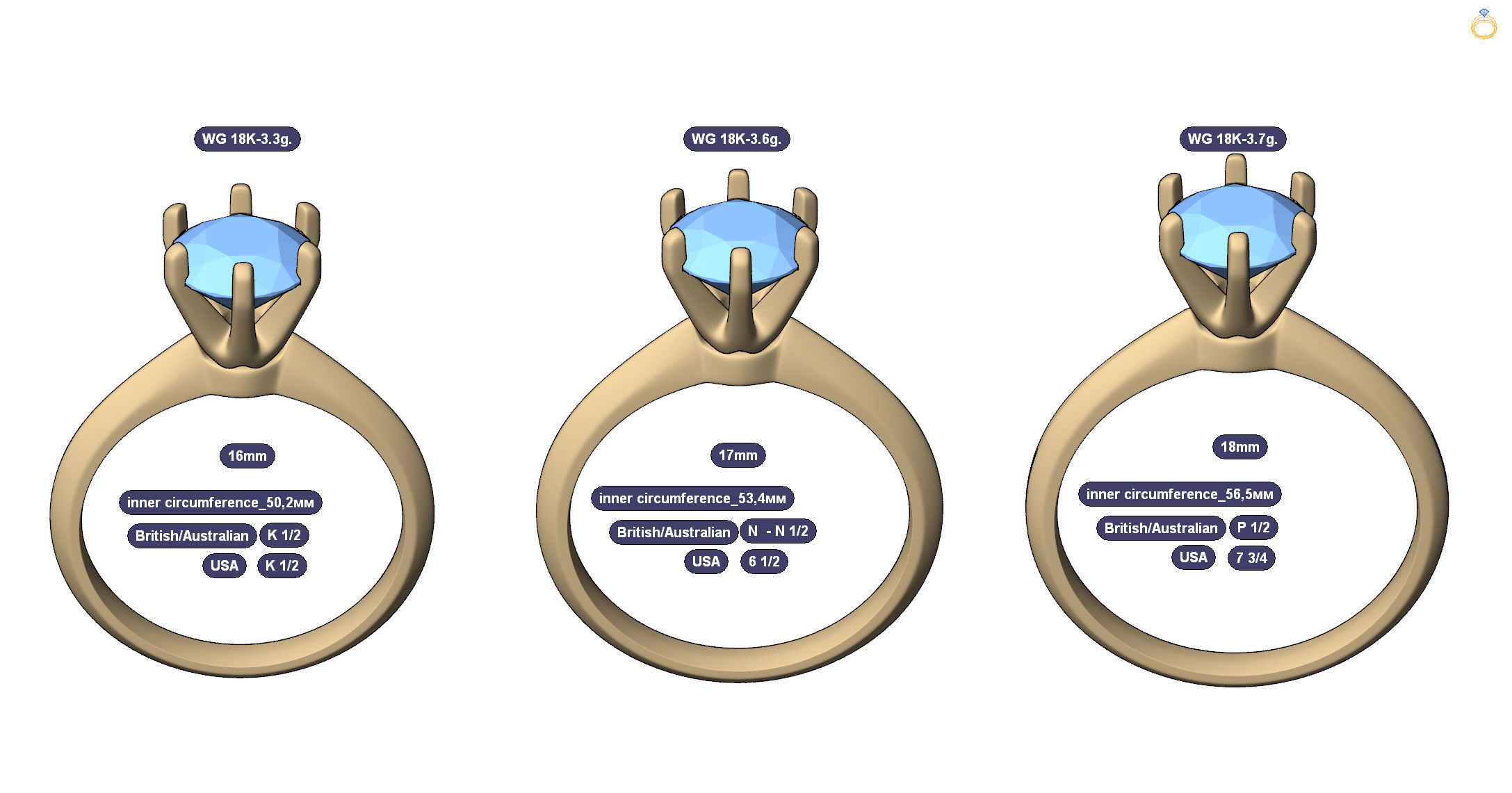 ring Tiff 3D print model_5