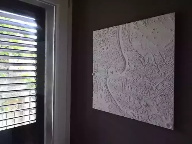 3D Rome Map City Art Landmark Model of Rome Skyline 3D print model