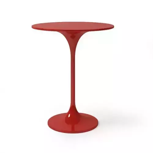 Red Round Bar Table