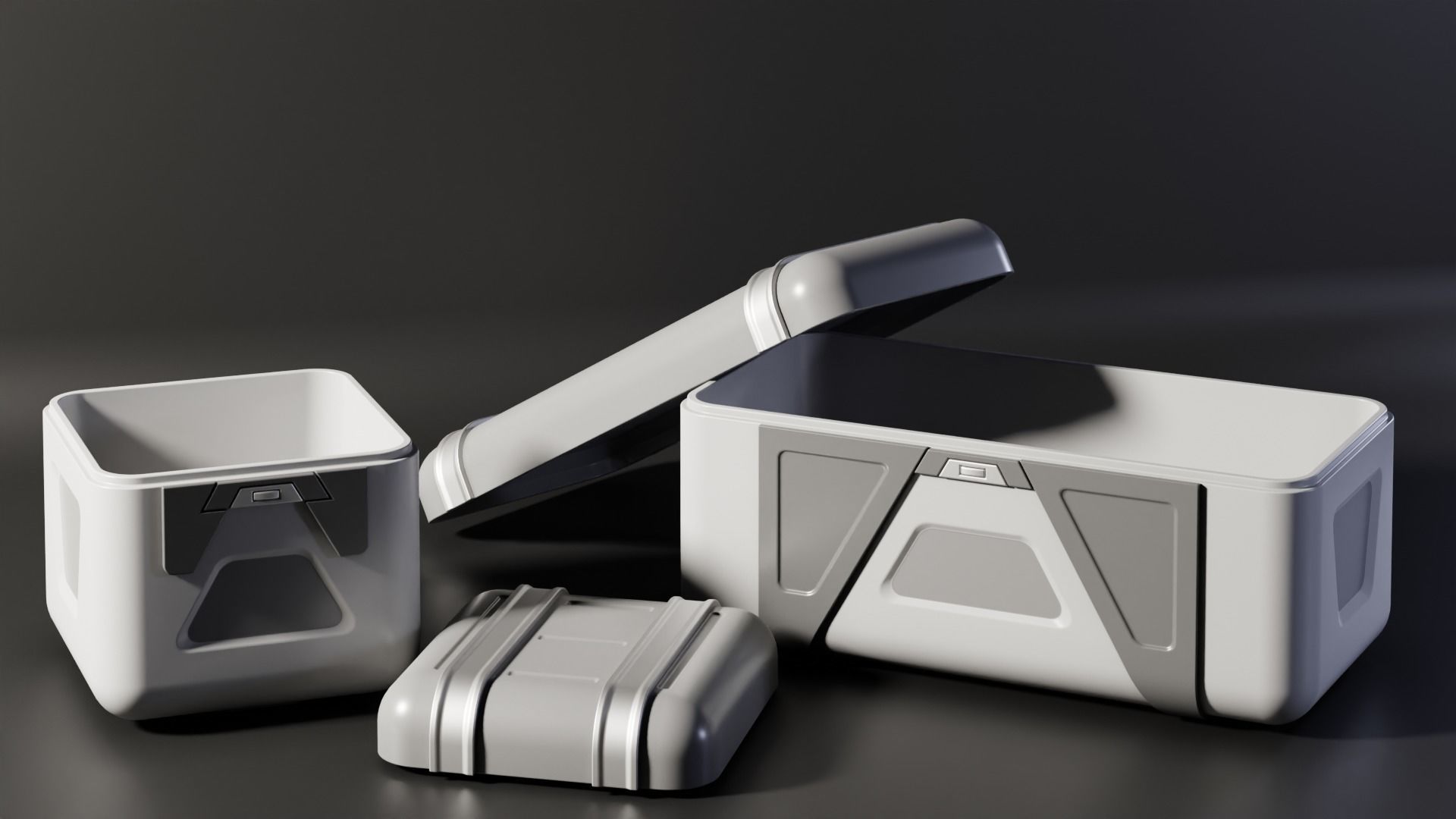 Sci Fi Cargo Container 2 3D model_1