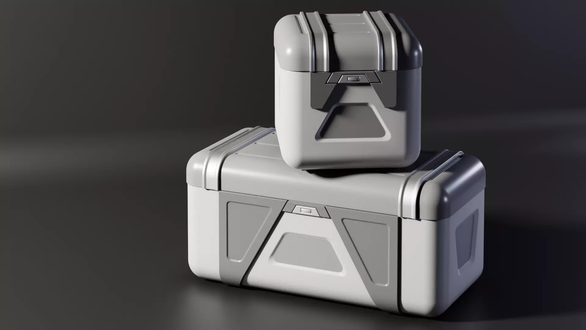 Sci Fi Cargo Container 2 3D model_0