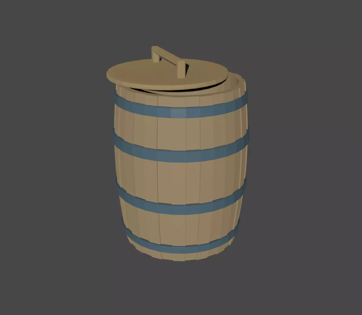 Wooden Barrel Free 3D print model_0