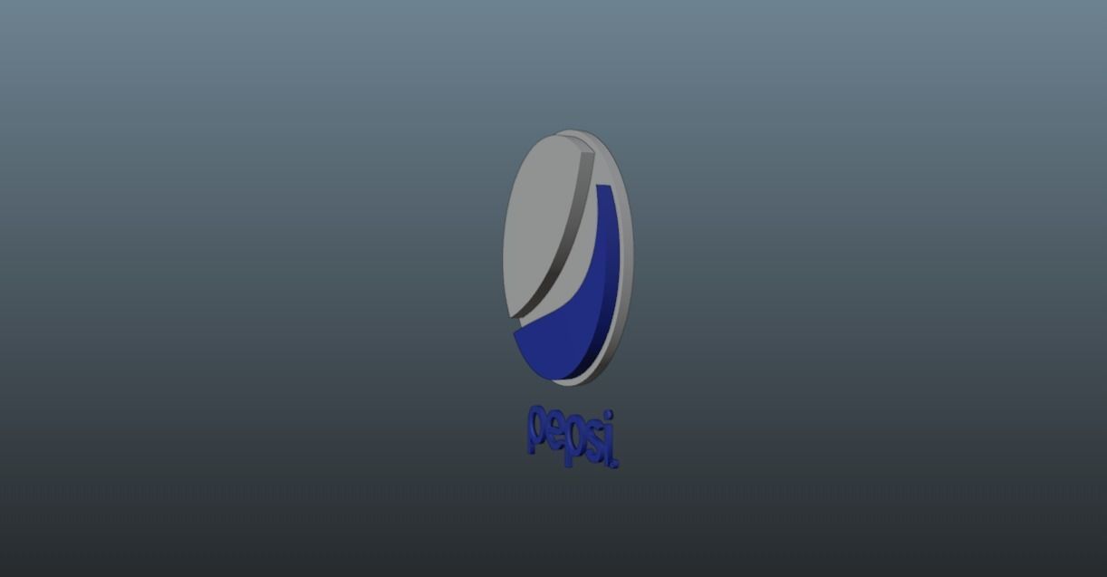 Pepsi Logo Low-poly 3D model 3D model_6