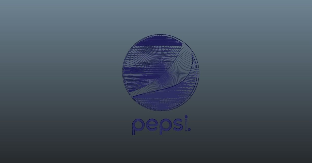 Pepsi Logo Low-poly 3D model 3D model_7