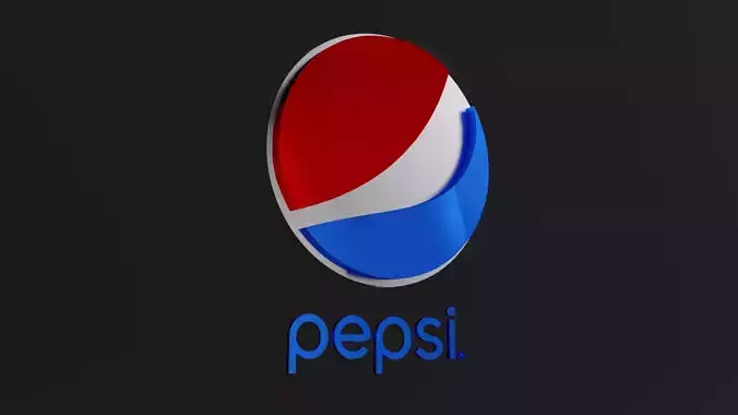 Pepsi Logo Low-poly 3D model