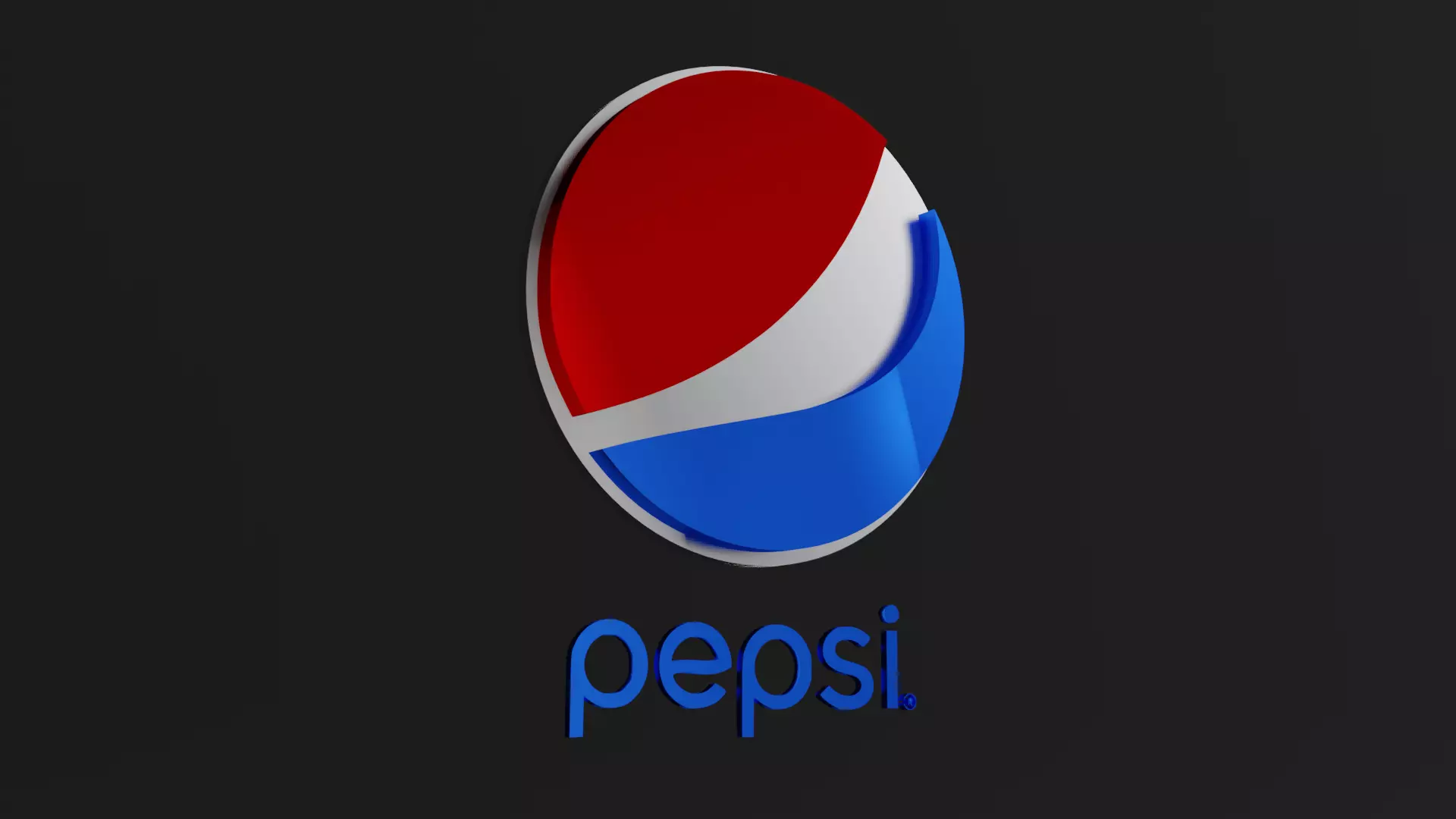 Pepsi Logo Low-poly 3D model 3D model_0