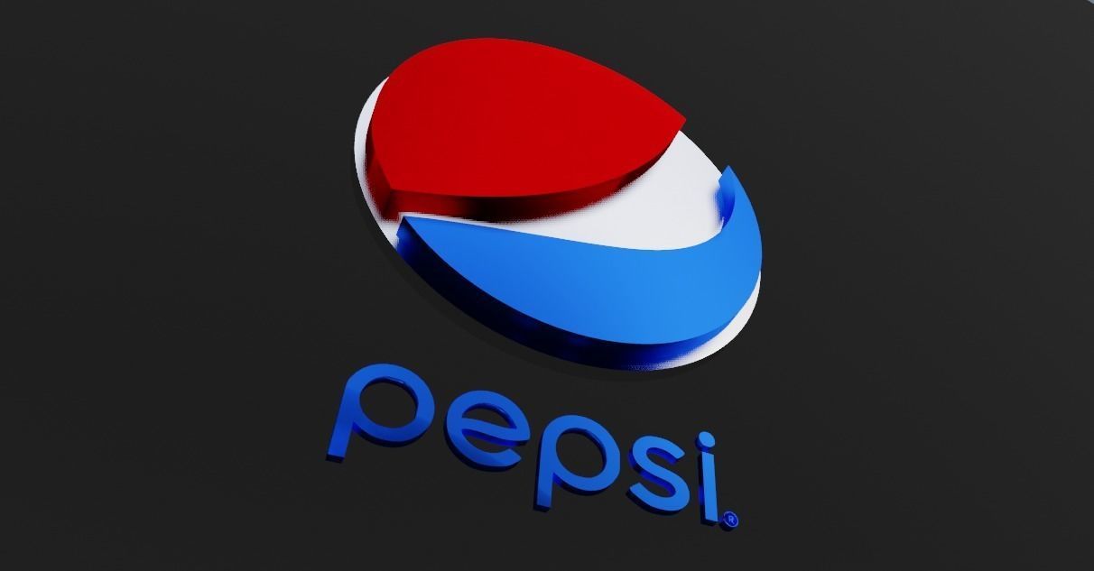 Pepsi Logo Low-poly 3D model 3D model_5