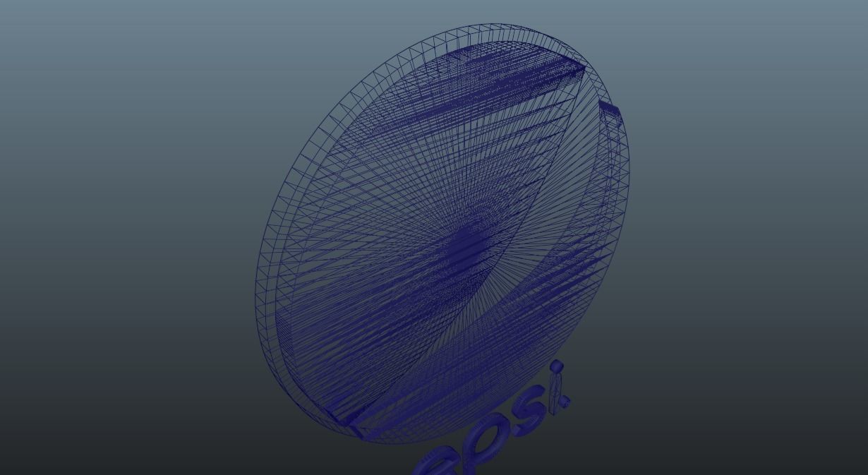 Pepsi Logo Low-poly 3D model 3D model_8