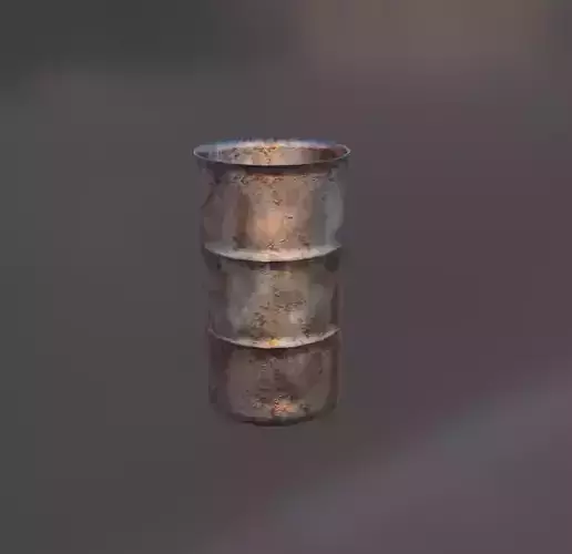 Rust barrel Low-poly 3D model