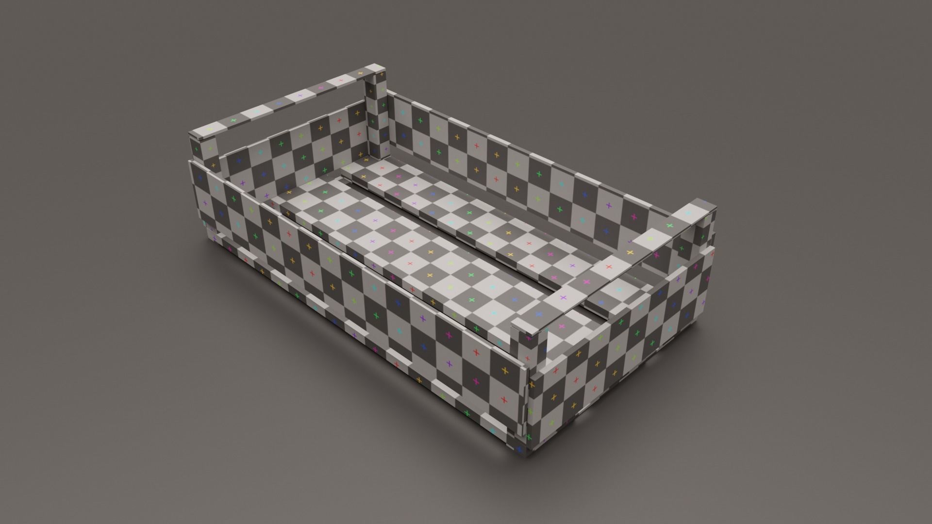 Wooden Crate Game Ready ideal for street market Free low-poly 3D model_9