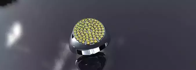 Diamond Signet Ring Size 10 Gold Silver Platinum Luxury Jewelry