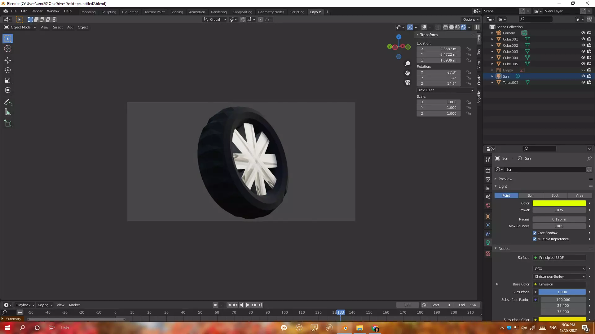 Wheel Free 3D model_0