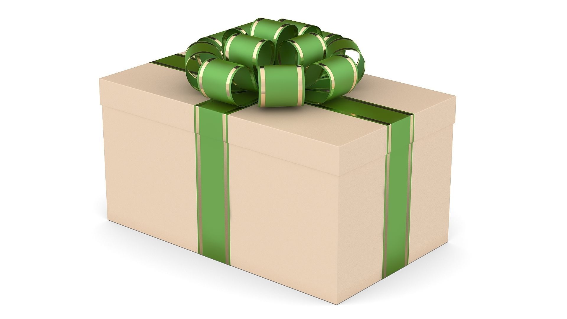Gift box Low-poly 3D model_4