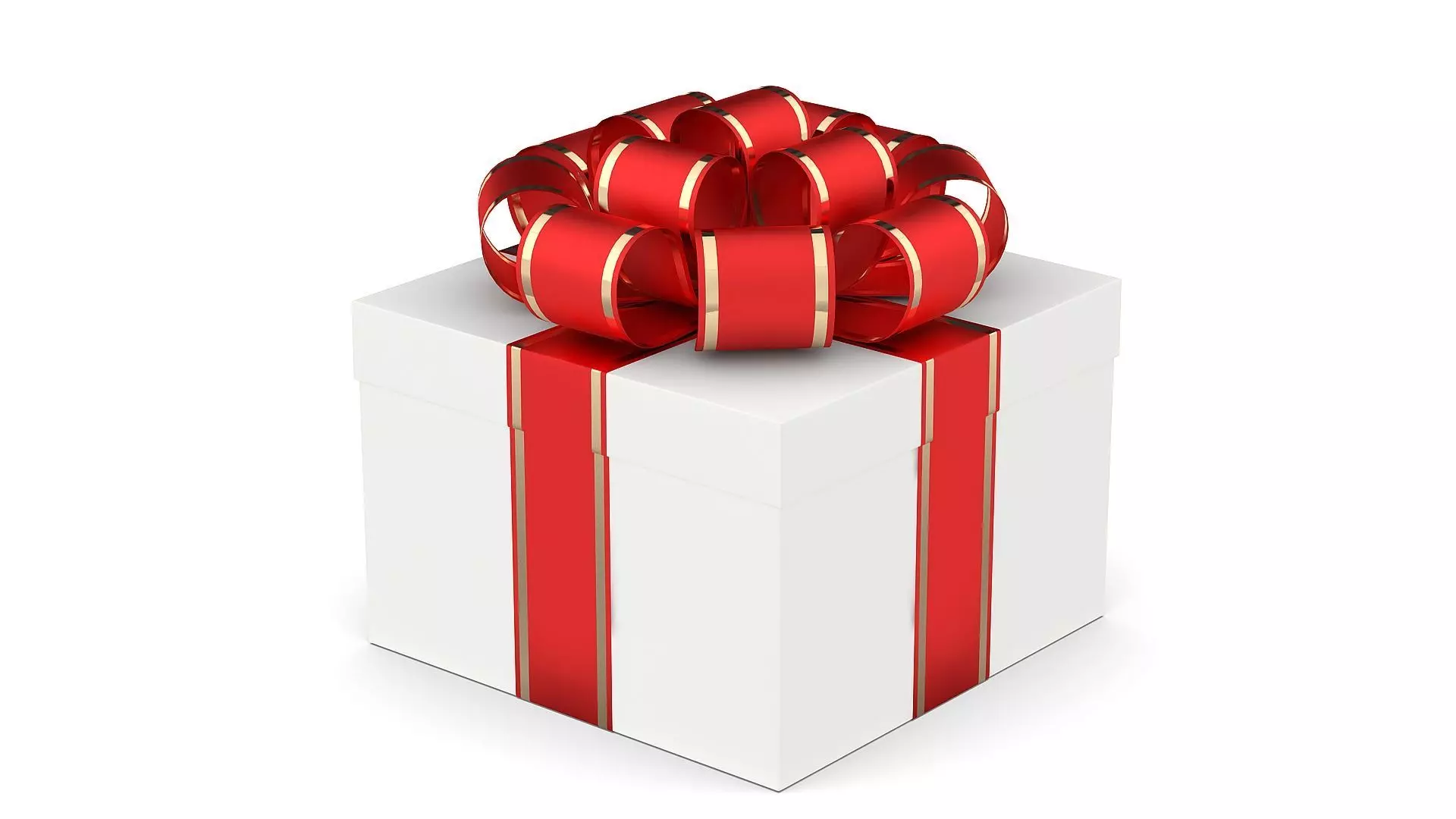 Gift box Low-poly 3D model_0