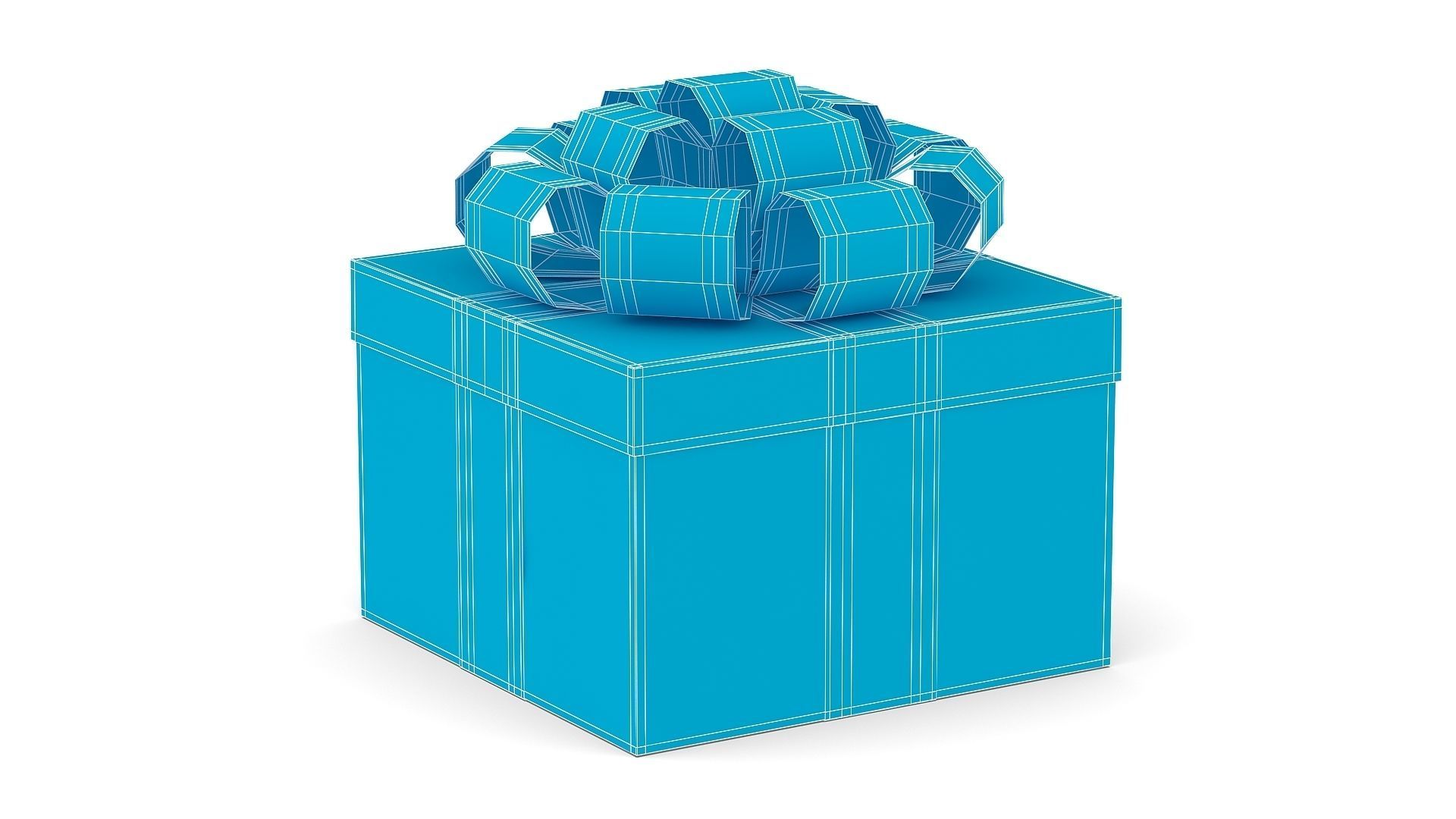 Gift box Low-poly 3D model_15