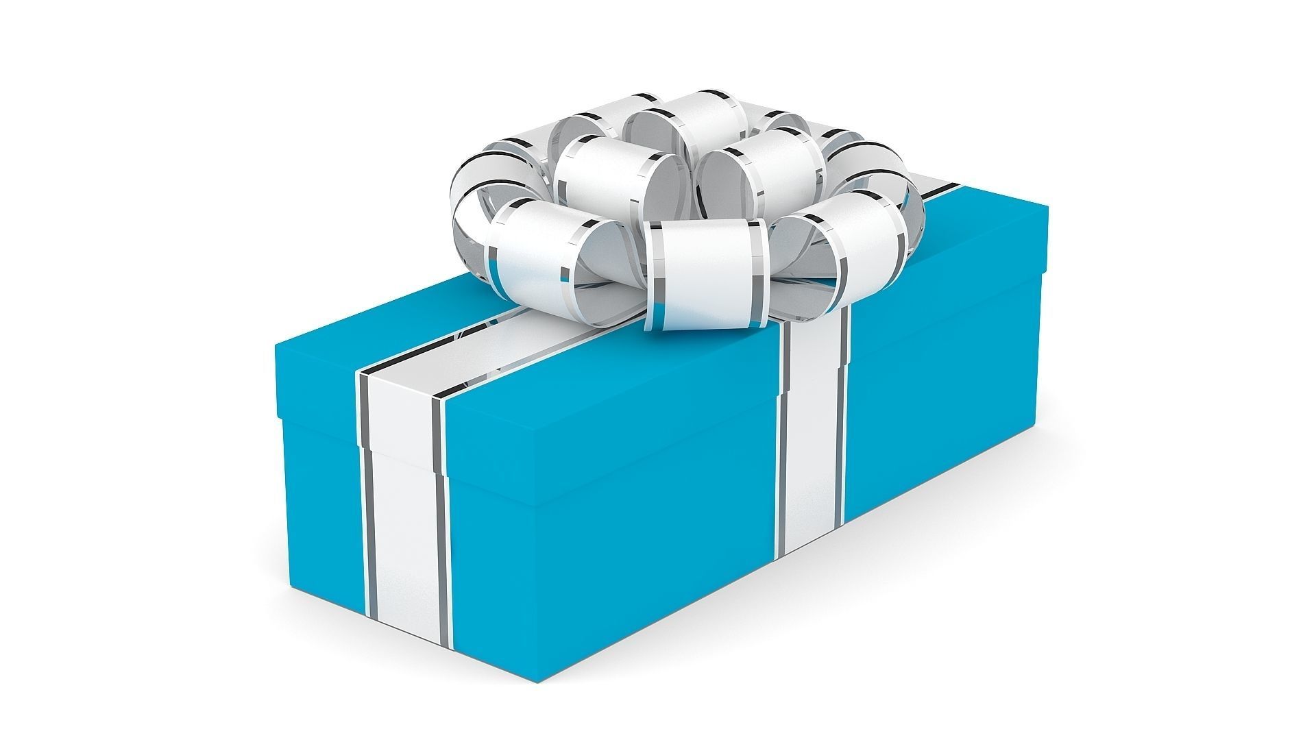 Gift box Low-poly 3D model_2