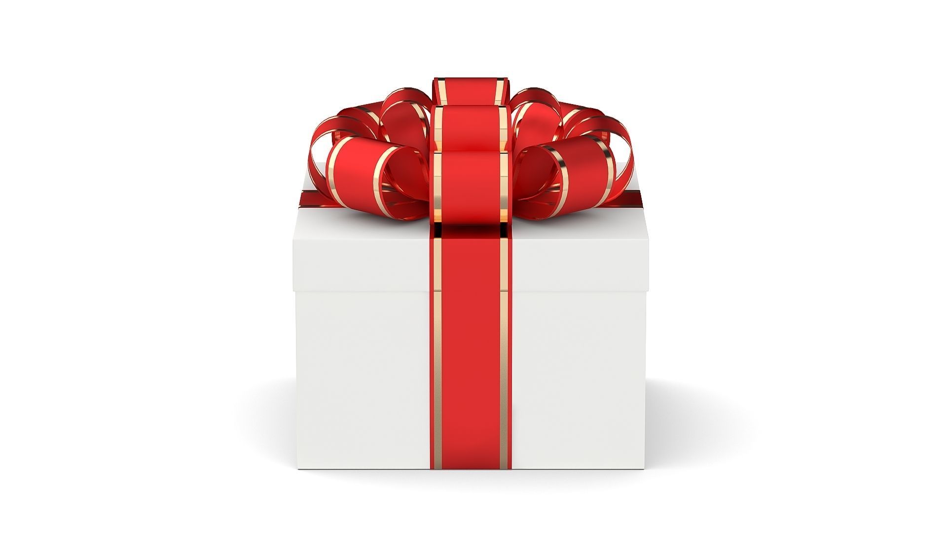 Gift box Low-poly 3D model_1