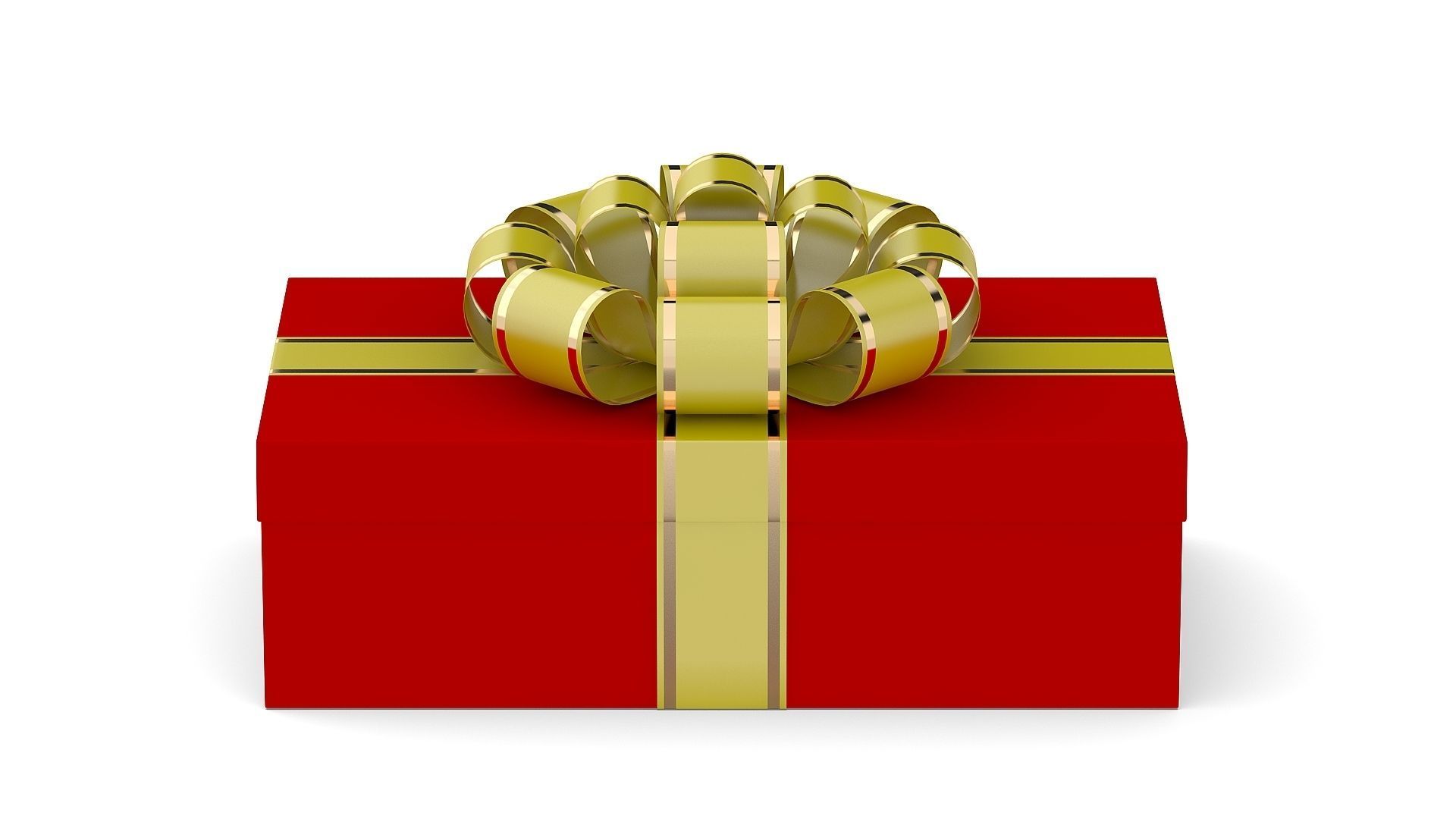 Gift box Low-poly 3D model_9