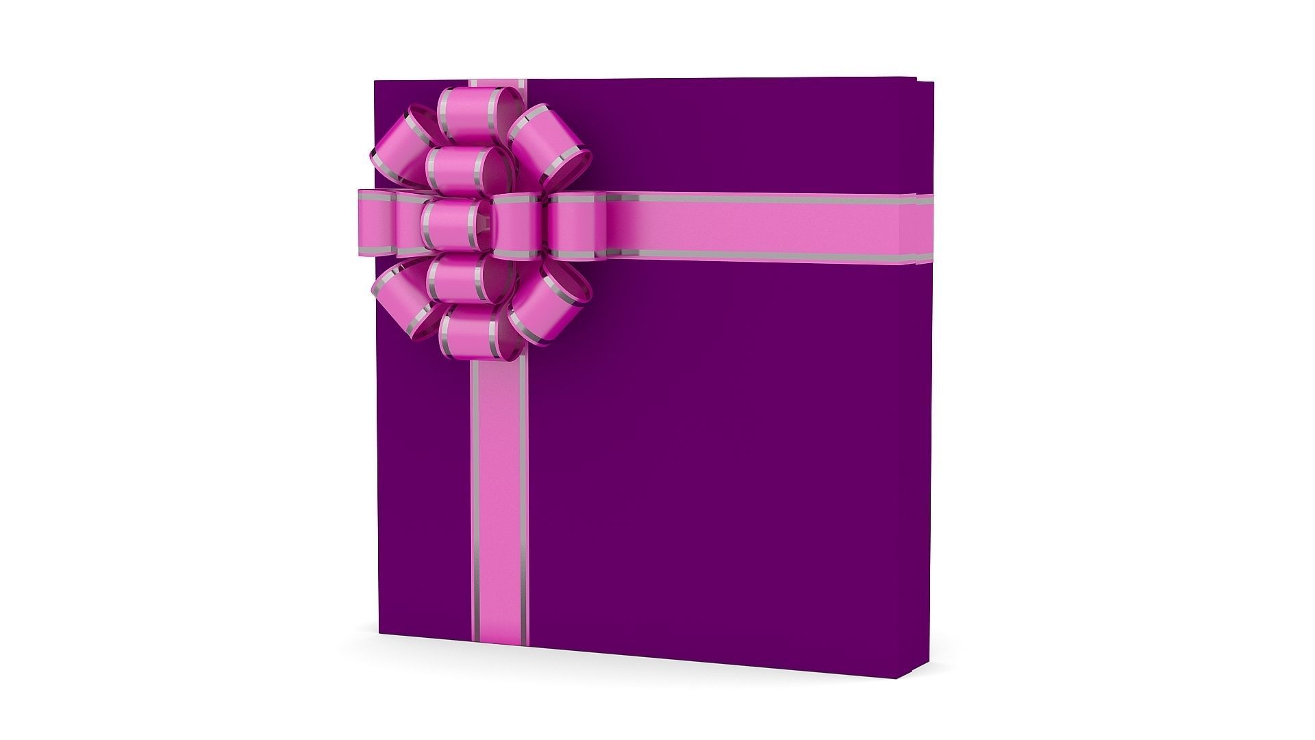 Gift box Low-poly 3D model_10