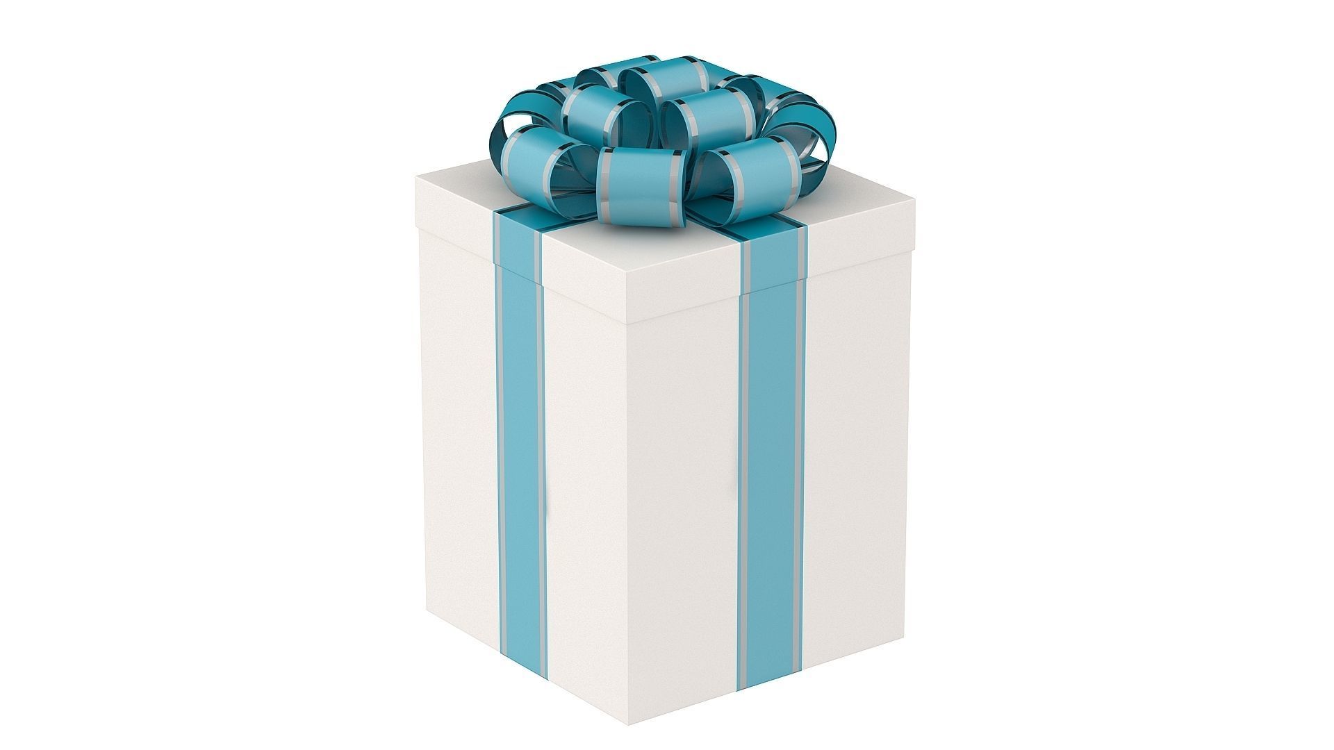 Gift box Low-poly 3D model_12