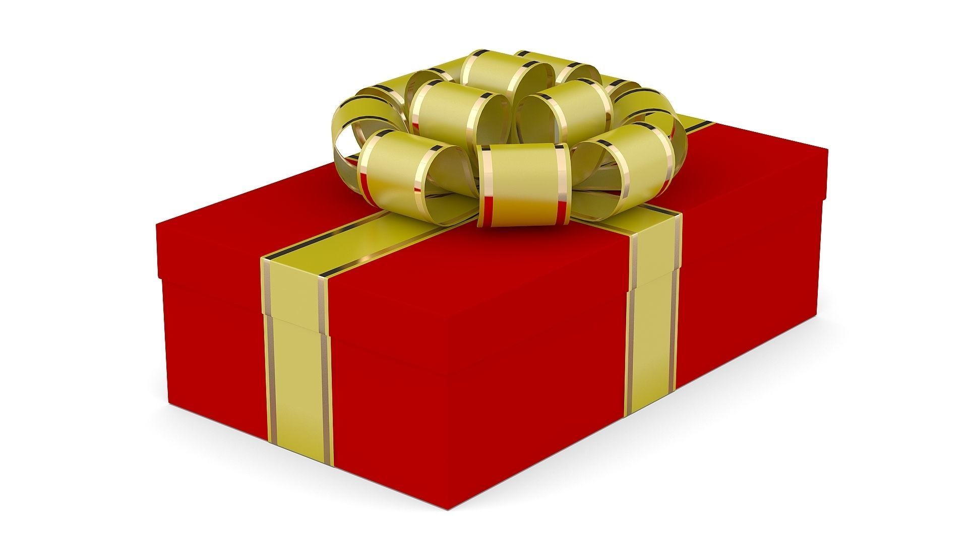 Gift box Low-poly 3D model_8