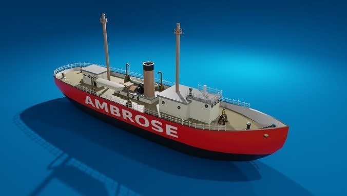 Old Ship - Tugboat - Navio Low-poly 3D model