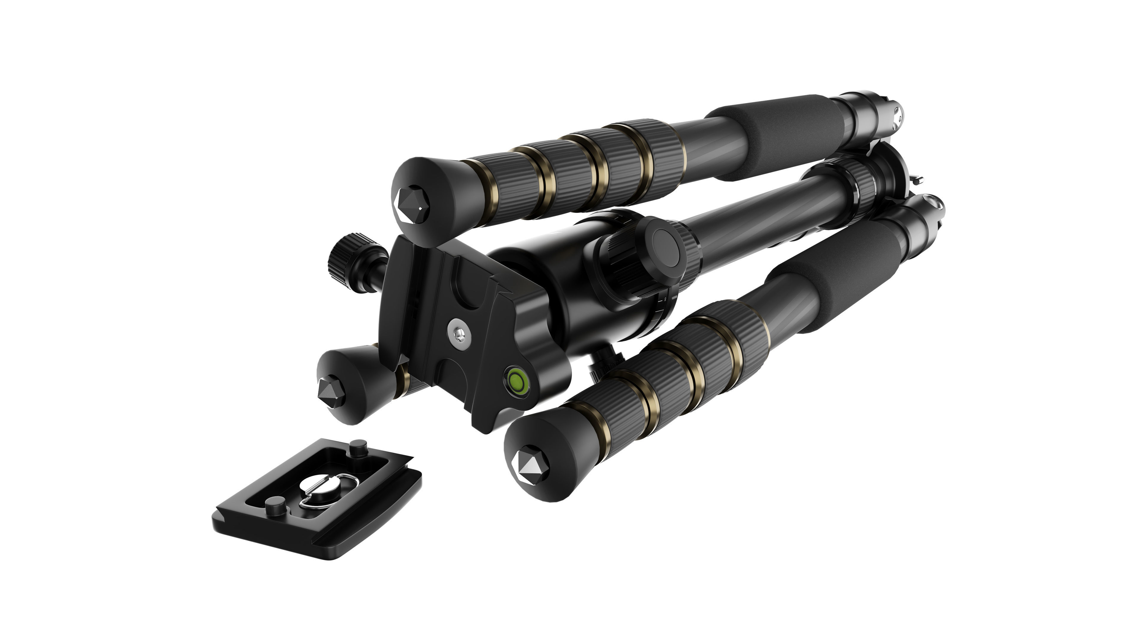 ZOMEi Ultra Travel Tripod with Twist Locks 3D model_2