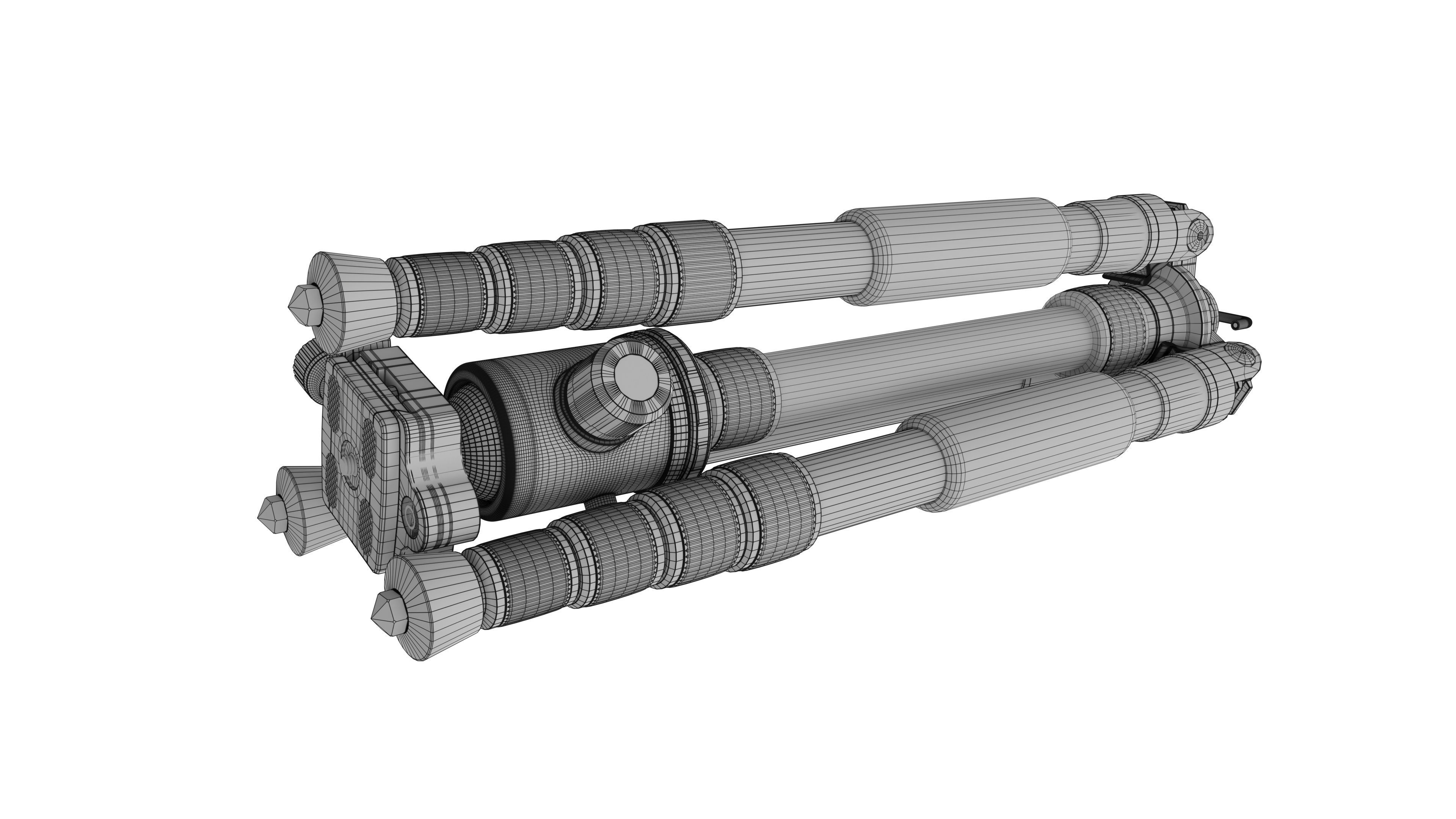 ZOMEi Ultra Travel Tripod with Twist Locks 3D model_6