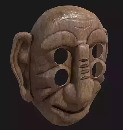 BangsangshiTal - Korean Traditional Mask Low-poly 3D model