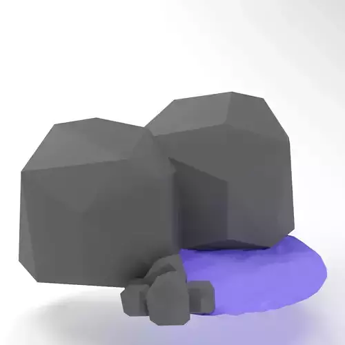 low poly rock