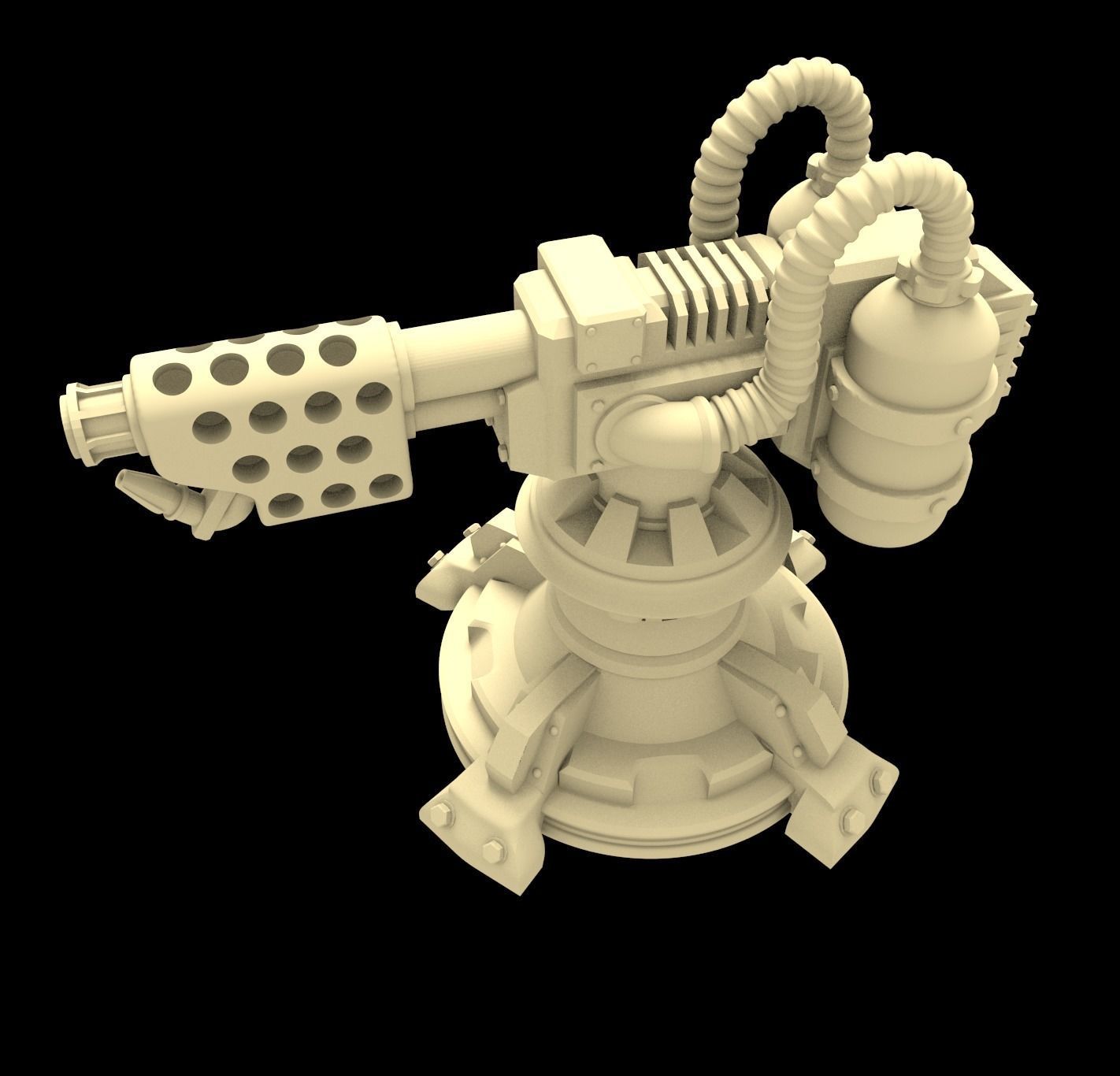 SCI FI TURRETS PACK 5pcs 3D print model_24