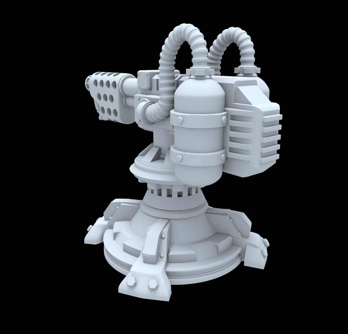 SCI FI TURRETS PACK 5pcs 3D print model_20